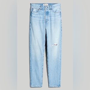 NWT Madewell Relaxed Tapered Jeans in Nelacrest Wash